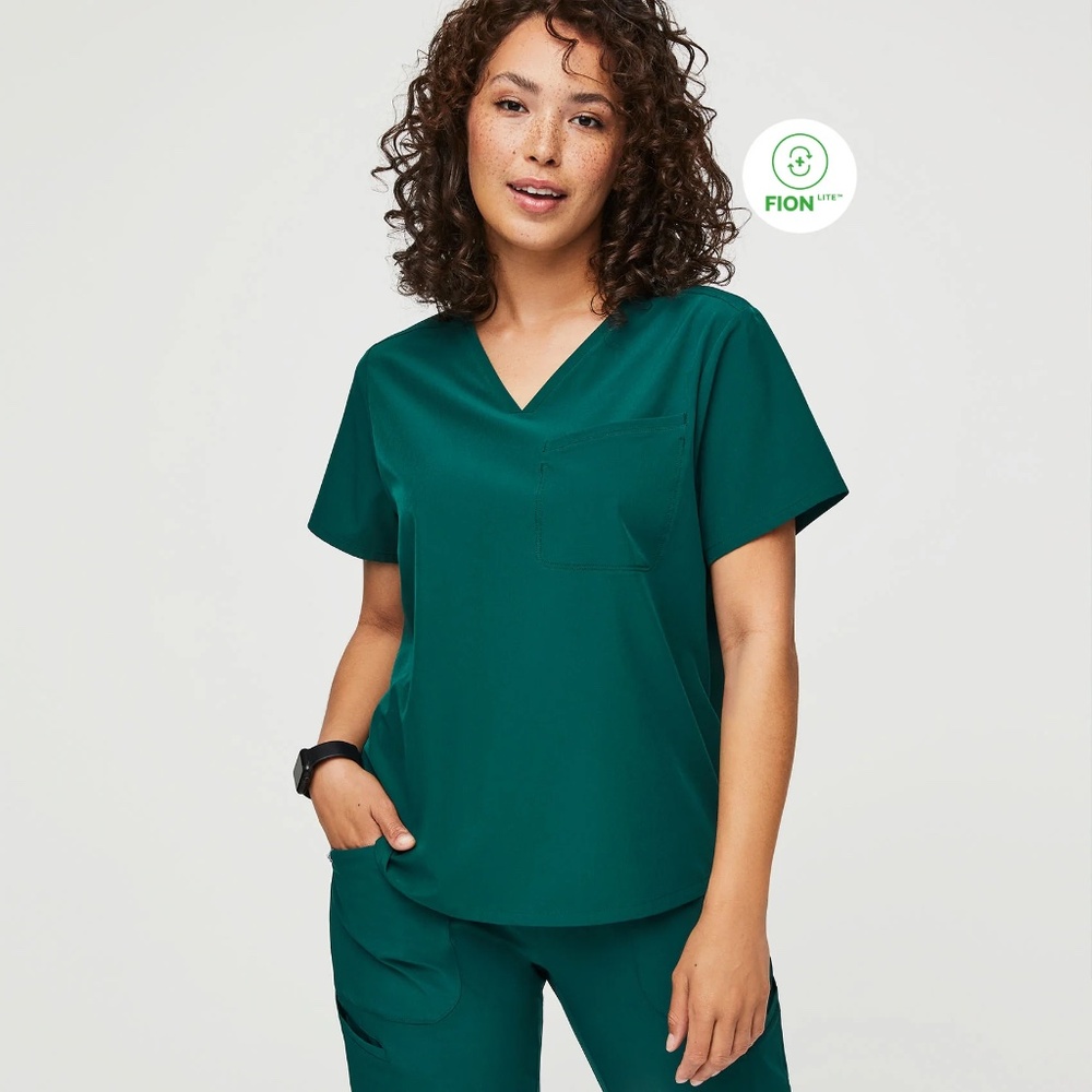 Sokone Amazon Green Fion Lite Scrub Top, Figs Size Small